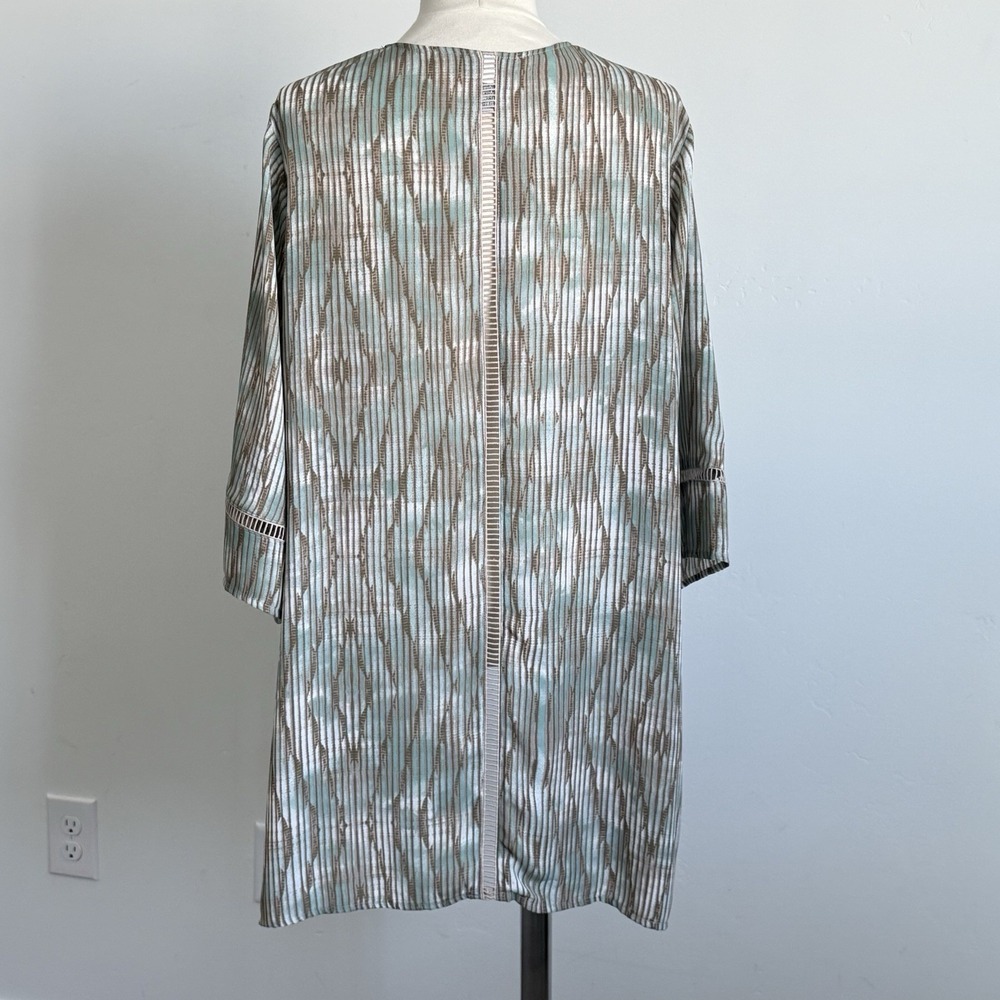 Catherines Kimono Open Front Cardigan Beach Cover Up Boho Coastal Travel 1X Plus - Picture 3 of 6